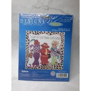 Janlynn Counted Cross Stitch Kit Not Older Better 056-0190 Red Hat Ladies